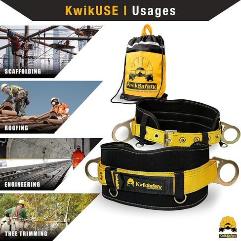 KwikSafety Positioning Lanyard - 4' to 6' Adjustable, No Shock Absorber, ANSI/OSHA Rated for Tree Climbing, Roof Work, Safety Harnesses - Copperhead in Saudi Arabia
