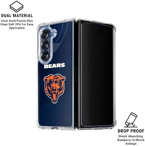 Skinit Clear Phone Case متوافق مع Galaxy Z Fold6 - تصميم فريق Jersey Team NFL المرخص رسميًا in Saudi Arabia