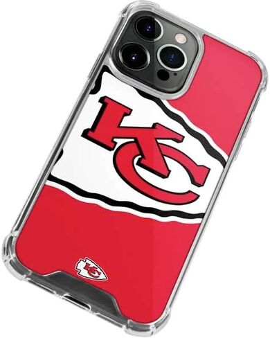 Skinit Clear Phone Case متوافق مع iPhone 14 Pro Max - NFL Kansas City Chiefs تصميم شعار كبير in Saudi Arabia