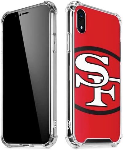 Skinit Clear Phone Case متوافق مع iPhone XR - تصميم شعار NFL San Francisco 49ers المرخص رسميًا in Saudi Arabia