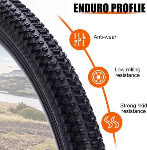 WEEROCK MTB BIKE TYRE حزمة 24/26/27.5/29 بوصة الإطارات قابلة للطي باستبدال إطار 24 x1.95/26 x 1.95/27.5 × 1.95/29 × 2.1 إطارات الدراجات الجبلية in Kuwait