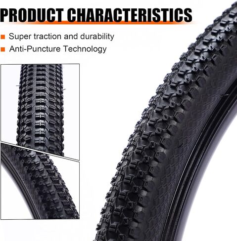 WEEROCK MTB BIKE TYRE حزمة 24/26/27.5/29 بوصة الإطارات قابلة للطي باستبدال إطار 24 x1.95/26 x 1.95/27.5 × 1.95/29 × 2.1 إطارات الدراجات الجبلية in Kuwait