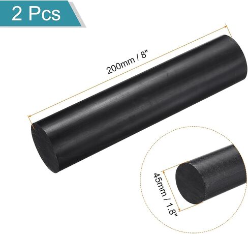 MECCANIXITY ABS Plastic Rod Round Solid Bar 10 mm x 200 mm Black for DIY Model Material, Architectural Model Making, DIY Sand Table, Pack of 4 Pcs in Kuwait