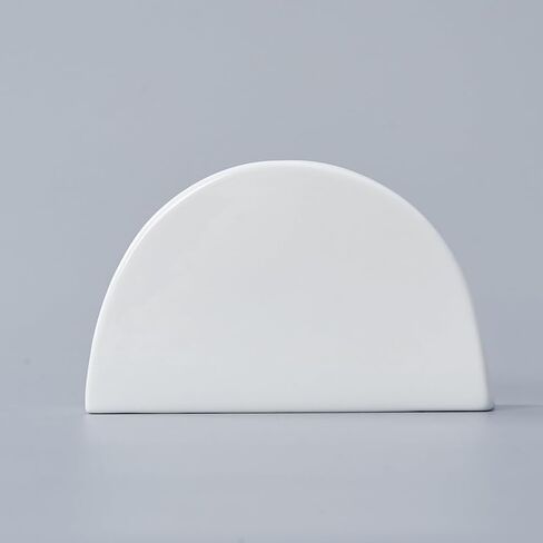 DECHOUS White Napkin Holder Ceramic: Dining Table Porcelain White Paper Napkin Holder - Small Modern Tissue Dispenser Home, Kitchen, Restaurant, Café, Cocktail or Luncheon in Saudi Arabia