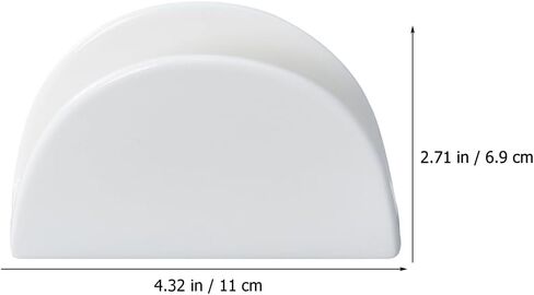 DECHOUS White Napkin Holder Ceramic: Dining Table Porcelain White Paper Napkin Holder - Small Modern Tissue Dispenser Home, Kitchen, Restaurant, Café, Cocktail or Luncheon in Saudi Arabia