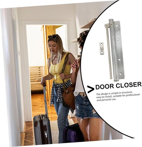 LIFKOME Automatic Door Closer Stainless Steel Door Bug Stopper Wall Protector Heavy Duty in Saudi Arabia