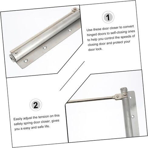LIFKOME Automatic Door Closer Stainless Steel Door Bug Stopper Wall Protector Heavy Duty in Saudi Arabia