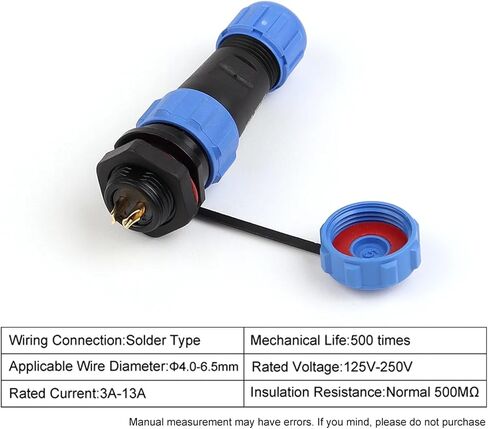 SP13 Nut/Flange/Docking IP68 Connector 2/3/4/5/6/7/9 Pin Cable Wire Connectors Aviation Socket 1Pcs(Flange Type,9P) in Saudi Arabia