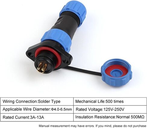 SP13 Nut/Flange/Docking IP68 Connector 2/3/4/5/6/7/9 Pin Cable Wire Connectors Aviation Socket 1Pcs(Flange Type,9P) in Saudi Arabia