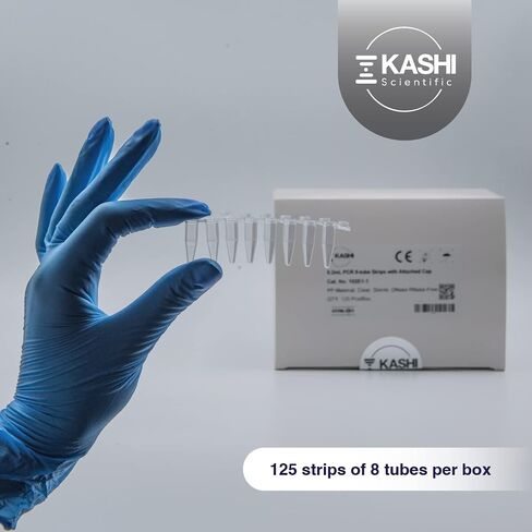 شريط PCR 8 أنبوب ، بولي بروبيلين واضح مع أغطية مسطحة - 125 شرائط/صندوق (.2ml ، غطاء مرفق) in Kuwait