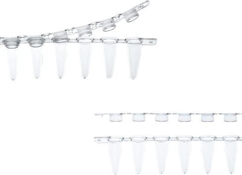 شريط PCR 8 أنبوب ، بولي بروبيلين واضح مع أغطية مسطحة - 125 شرائط/صندوق (.2ml ، غطاء مرفق) in Kuwait