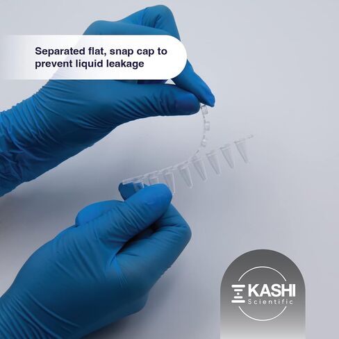 شريط PCR 8 أنبوب ، بولي بروبيلين واضح مع أغطية مسطحة - 125 شرائط/صندوق (.2ml ، غطاء مرفق) in Kuwait