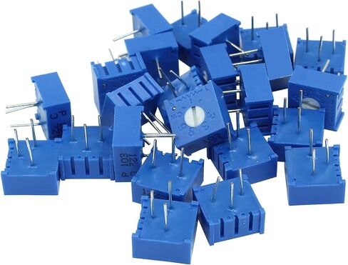 Hordion 24Pcs 10K Ohm Trim Potentiometer with Knob, Breadboard Trimmer Potentiomete for Arduino, Blue in Saudi Arabia