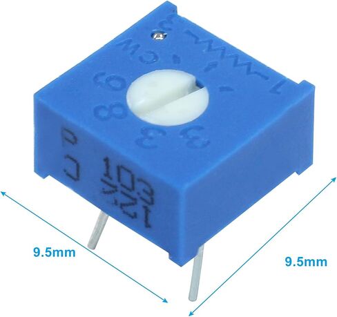 Hordion 24Pcs 10K Ohm Trim Potentiometer with Knob, Breadboard Trimmer Potentiomete for Arduino, Blue in Saudi Arabia