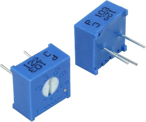 Hordion 24Pcs 10K Ohm Trim Potentiometer with Knob, Breadboard Trimmer Potentiomete for Arduino, Blue in Saudi Arabia