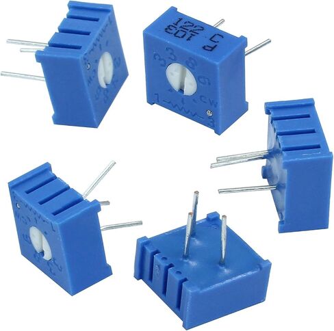 Hordion 24Pcs 10K Ohm Trim Potentiometer with Knob, Breadboard Trimmer Potentiomete for Arduino, Blue in Saudi Arabia