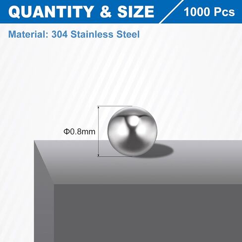uxcell 9/32 "7.144mm كرات تحمل ، 150 pcs 304 من الفولاذ المقاوم للصدأ G100 كرات متري متري للكرات للمحامل عجلات الدراجات in Saudi Arabia