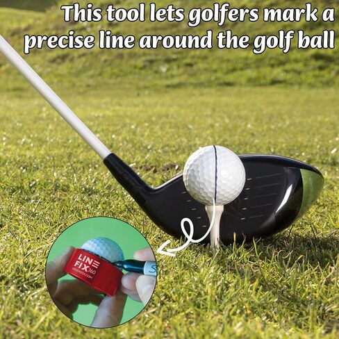 LineFix360 (Black) Golf Ball Alignment Marker – Precision 360° Line Tool for Enhanced Putting Accuracy in Saudi Arabia