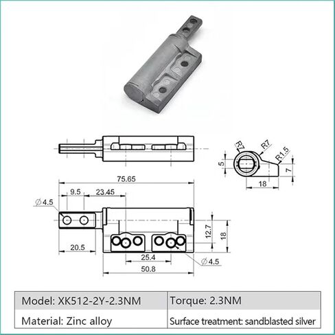 XK512 360 Degree Arbitrary Stop Hinge Stop Rotation Axis Arbitrary Stop 1Pcs(XK512-3) in Kuwait