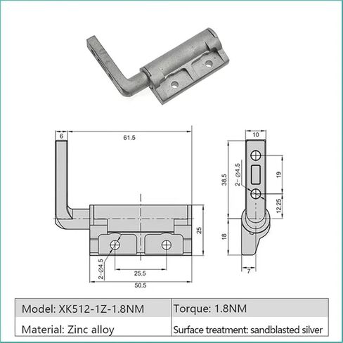 XK512 360 Degree Arbitrary Stop Hinge Stop Rotation Axis Arbitrary Stop 1Pcs(XK512-1Y-1.8NM) in Kuwait