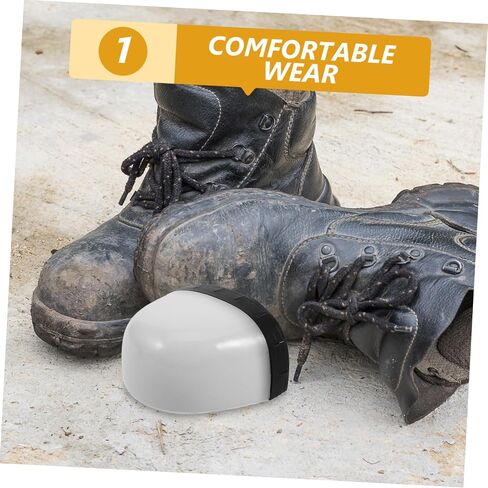 NUOBESTY 1Pair Guard Durable Safety Shoe Toe Caps Puncture Protection White for Construction Workplace Safety Footwear in Saudi Arabia