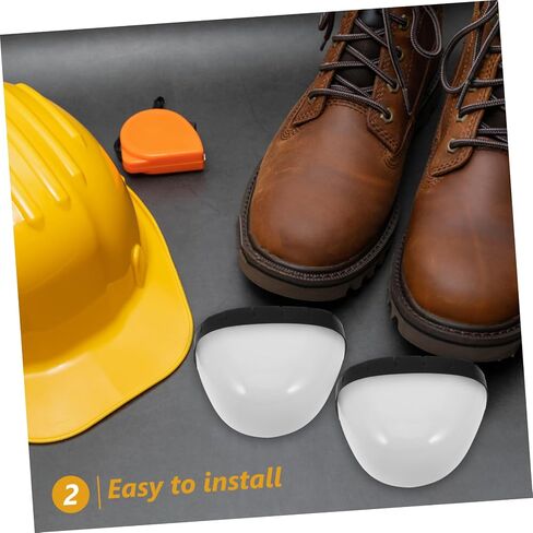 NUOBESTY 1Pair Guard Durable Safety Shoe Toe Caps Puncture Protection White for Construction Workplace Safety Footwear in Saudi Arabia