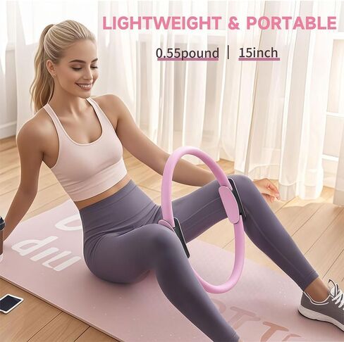 مجموعة حلقة Pilates ، 14 بوصة الدائرة السحرية ، عصابات المقاومة الطويلة والحلقة ، كرة بيلاتيس الناعمة ، جوارب قبضة ، مجتذب ، معدات التمرين المنزلية للنساء والمبتدئين إلى النغمة ، المرونة والقوة الأساسية in Saudi Arabia