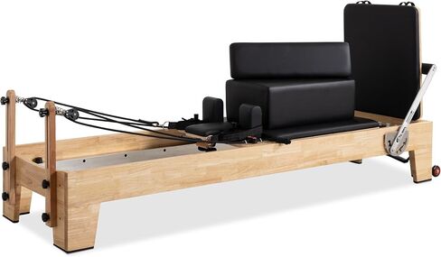 Pilates Reformer Machine, Wood Pilates Machine Bed Yoga Exercise Strength Training Equipment for Home Workout in Saudi Arabia