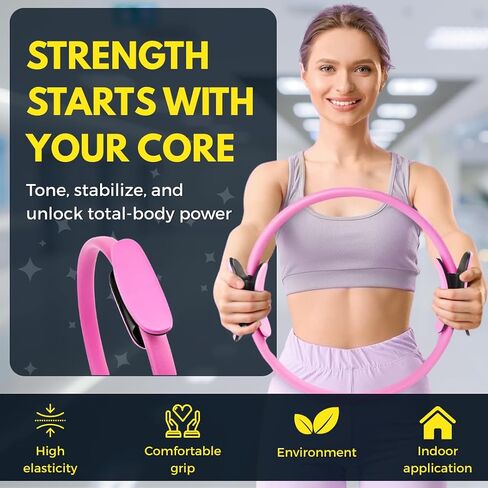 حلقة بيلاتيس 15 بوصة ، دائرة سحرية للنساء ، خاتم اللياقة البدنية ل Core & Foasts ، تدريب اليوغا والقوة ، حلقة التمرين للمنزل والصالة الرياضية ، حبر الفخذ الداخلي ، ملحقات بيلاتيس in Saudi Arabia