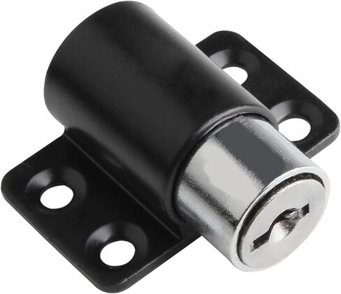 2 Keys Sliding Door Window Locks Safety Aluminum Alloy Security Lock Catches 1Pcs(Black) in Saudi Arabia