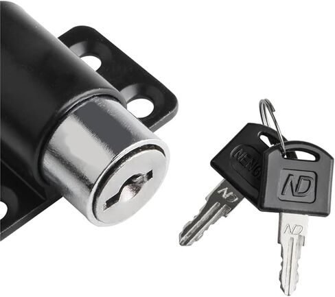 2 Keys Sliding Door Window Locks Safety Aluminum Alloy Security Lock Catches 1Pcs(Black) in Saudi Arabia