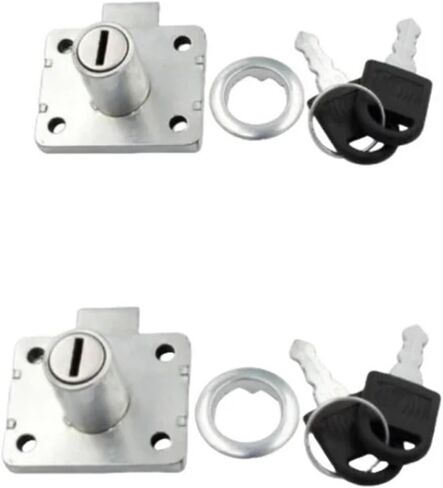 of Furniture Lock Locks Suitable for Bedside Tables, Wardrobes Drawers Hardware Accessory 2/4Pcs(4sets) in Saudi Arabia