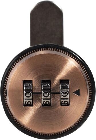 مزيج قفل مشفرة كام كامس قفلات خزانة خزانة صندوق البريد الخزانة 3 أرقام رمز تمرير 1pcs (أسطوانة سوداء 25 مم) in Kuwait