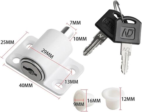 2 Keys Sliding Door Window Locks Safety Aluminum Alloy Security Lock Catches 1Pcs(Black) in Saudi Arabia