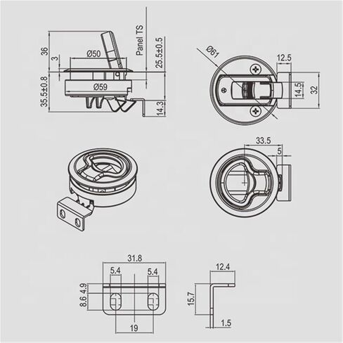 PM256 Zinc Alloy Pull Slam Latch Marine Hatch for Boat Yacht RV Deck Door 1Pcs in Saudi Arabia