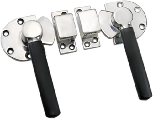 304 Stainless Steel Machinery Vehicle Door Handle Lock Cabinet Rotating Tightly Sealed 1Pcs(with Rubber Sleeve-L) in Saudi Arabia