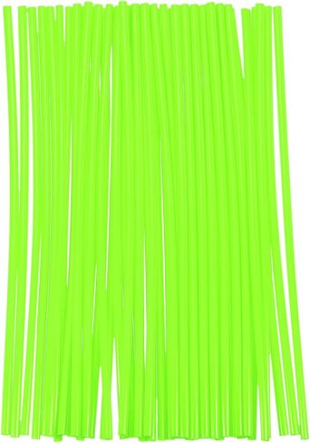 HARFINGTON 72pcs Spoke Skins Covers 0.2" Plastic Universal Dirt Bike Spoke Skin Wraps Bicycle Motorcycle Cycling Wheel Decoration Protector Spokes for 8"-21" Rims, Fluorescent Green in Saudi Arabia