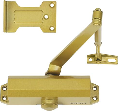 SOPHIA Automatic Door Closer with Hold Open, Door Closer for Home Size 3 DK500, 3H Fire-Rated Hydraulic Door Closers Commercial & Life Size Fitting Template, UL Listed, ANSI Grade 3, Silver in Saudi Arabia