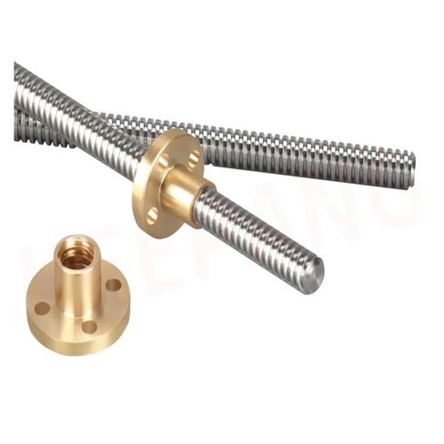 Linear Motion Ball Screw Precision Part 2pcs T8 Screw Screw Trapezoidal Screw Lead 4mm Engraving Machine Screw with Nut(1000mm) in Kuwait