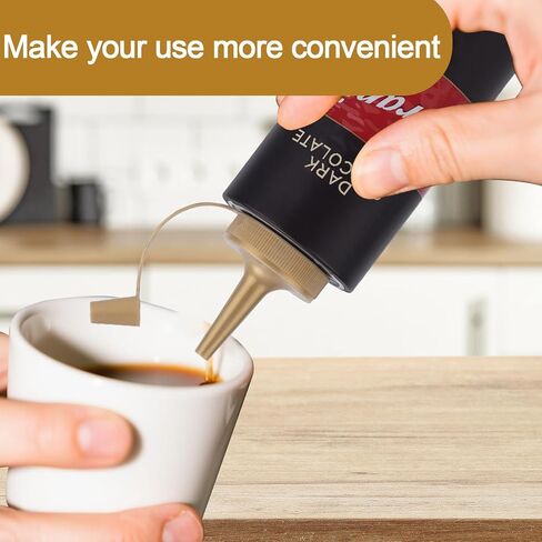 4pcs Sauce Syrup Coffee Dispenser Caps Compatible Only with 16.5oz Torani Flavor Concentrated Sauce Bottles, BPA-Free Plastic Pump Extended Nozzle Leak-Proof Replacement Lid for Easy Pouring in Saudi Arabia
