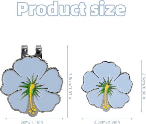 Magnetic Golf Ball Marker with Hat Clip, Flower Shape Golf Marker Magnet Cap Hat or Visor Clip Set Sports Bag Decoration Accessories for Women Men Golfer Gift in Saudi Arabia