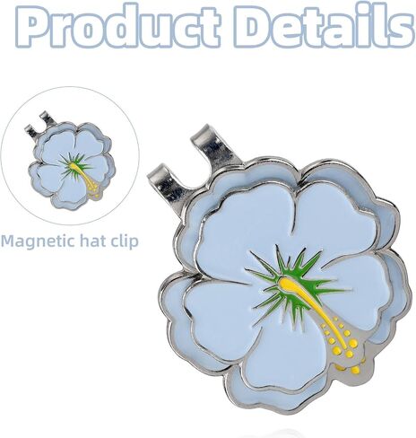 Magnetic Golf Ball Marker with Hat Clip, Flower Shape Golf Marker Magnet Cap Hat or Visor Clip Set Sports Bag Decoration Accessories for Women Men Golfer Gift in Saudi Arabia