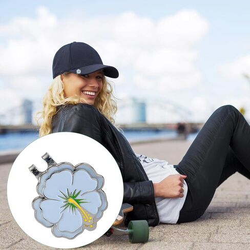 Magnetic Golf Ball Marker with Hat Clip, Flower Shape Golf Marker Magnet Cap Hat or Visor Clip Set Sports Bag Decoration Accessories for Women Men Golfer Gift in Saudi Arabia