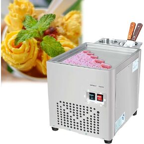 Commercial Fried Ice Cream Roll Machine,Stainless Steel Fried Ice Cream Roll Machine with Single Square Pan in Saudi Arabia