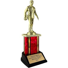 Dundie Award Trophy for The Office - 10" Tall with Personalized Engraving - Customizable Trophy with Engraved Text - The Office Gifts for Co-Workers - World’s Best Boss - Funny Dundee Trophy Awards in Saudi Arabia