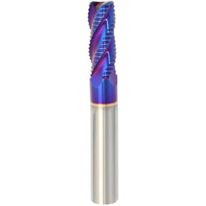 Roughing End Mill 1-20 Carbide 3 Flutes 4F for Steel Iron Aluminum MDF Fiberglass Acrylic Woodworking Copper Plastic(Blue 4F,6.0X20X75L) in Kuwait
