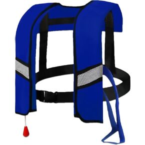 Automatic Inflatable Life Jacket for Adults – Adjustable Buoyancy Vest with Manual Override,Reflective Strips & Safety Whistle for Boating, Kayaking, Surfing & Swimming. in Kuwait