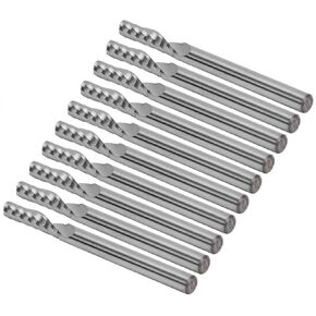 Fafeicy 10pcs 2.0mm Tungsten Steel End Mill Cutter Spiral Flute CNC Bit for Wood Acrylic Plastic (شفرة واحدة) in Kuwait