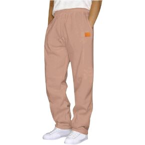 bmkbwo السراويل الفضفاضة السراويل الرجال ، اسحب على سروال رياضي رفيع الخصر على السراويل الرياضية للركض على السراويل المشي لمسافات طويلة مع جيوب in Kuwait