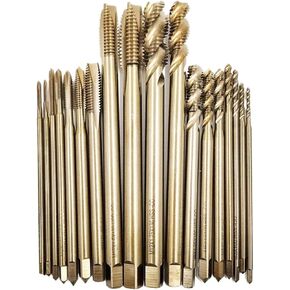 طويل الكوبالت برغي مؤشر ترابط الحفر بتات M35 مدببة الحلزونية الفلوت M2-M12 5pcs (الصنبور الحلزوني ، 5pcs_m3x100l) in Kuwait